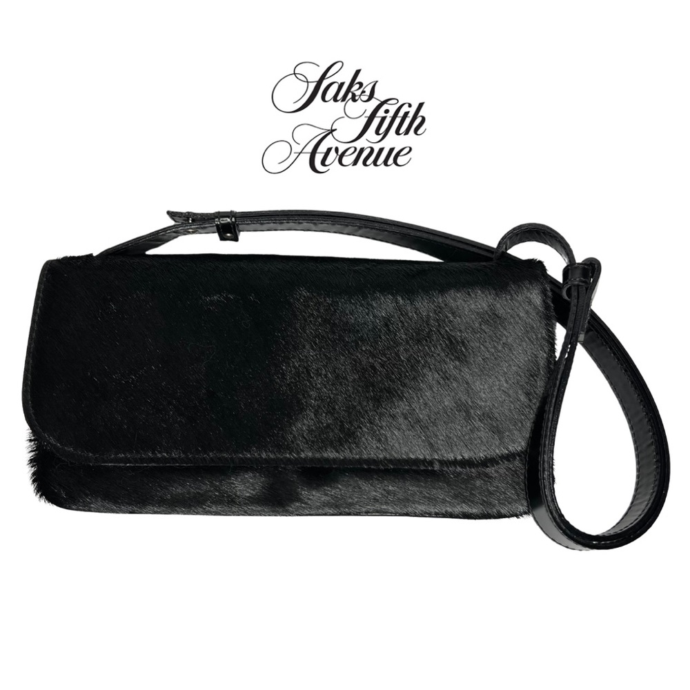Saks Fifth Avenue | Pony Hair Black Shoulder Bag